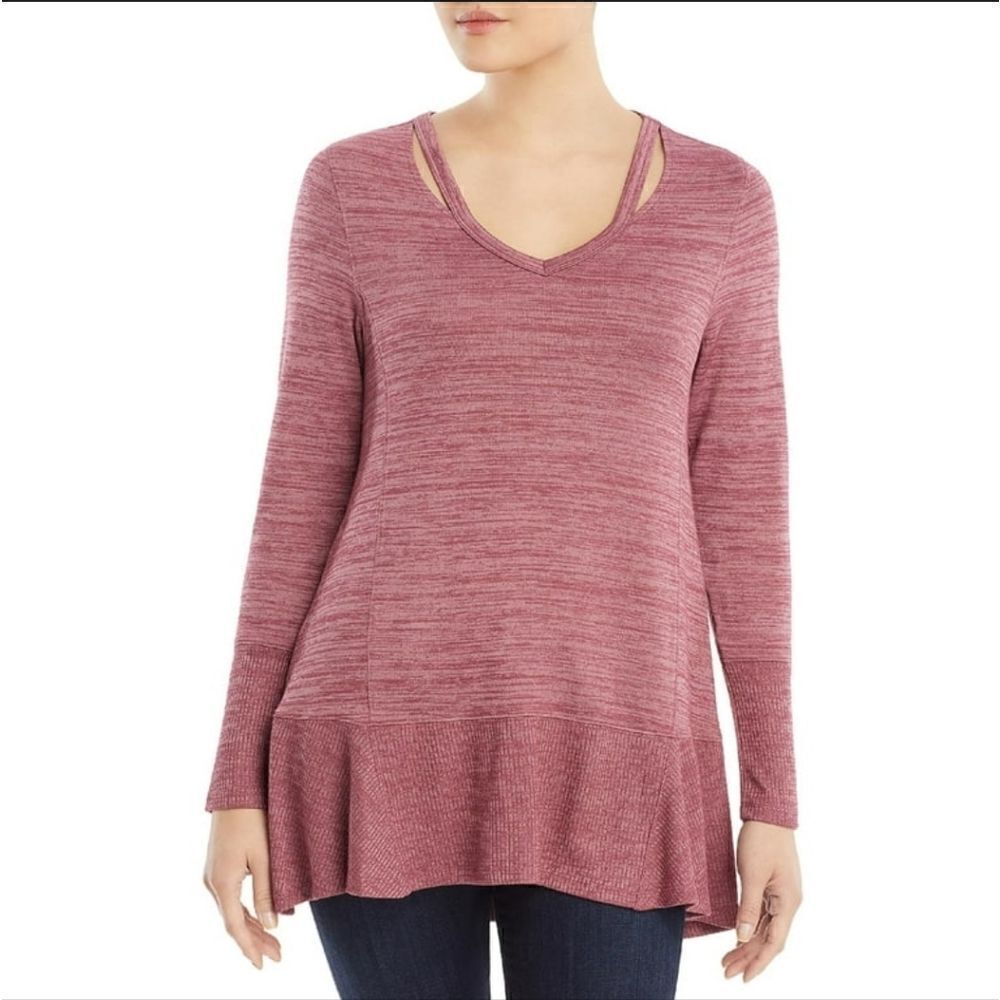 cupio women's cut out high low tunic top sz 1x